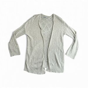 American Eagle Women's Gray Open-Front Sweater